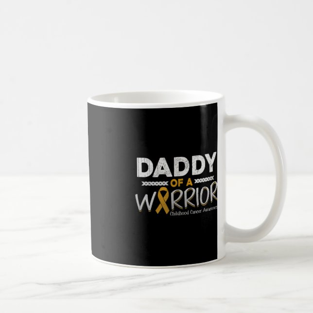 Mug Mens Daddy of A Warrior Chilhood Cancer Awareness (Droite)