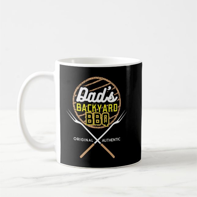 Mug Mens Dads Jardin BBQ amusant Fête des pères Grilli (Gauche)