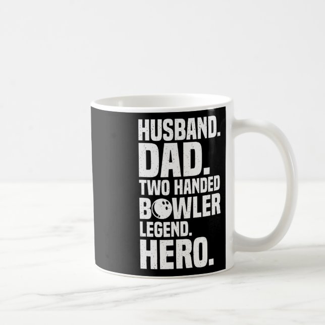Mug Mens Deux Poignées Bowler Funny Bowling Pour Les P (Droite)