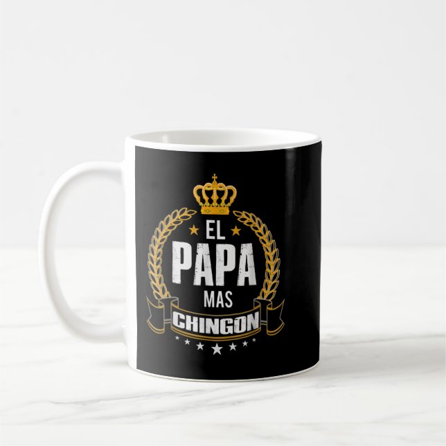 Mug Mens El Papa Mas Chingon - Drôle meilleur papa mex (Gauche)