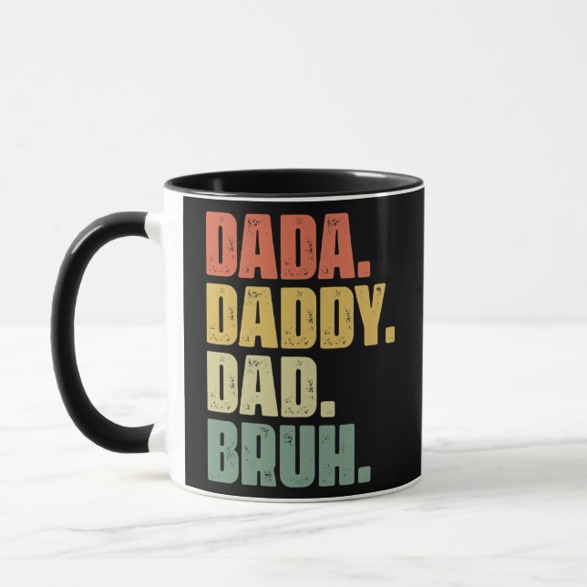 Mug Mens Fête des pères Dada Papa Papa Papa Bruh  (Gauche)
