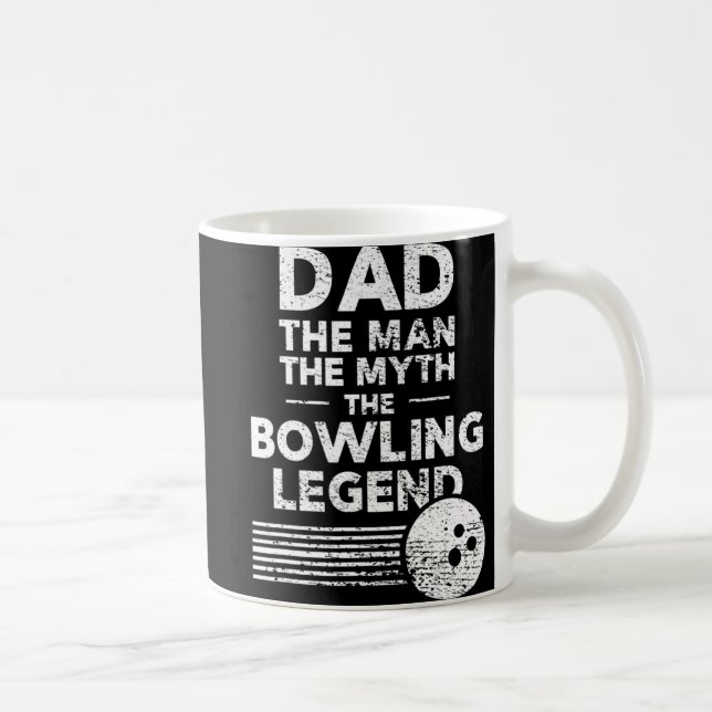 Mug Mens Fun Bowling Pour Papa L'Homme Le Mythe (Droite)