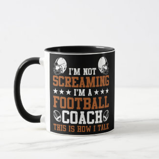 Mug Mens Funny Je suis entraîneur de football américai