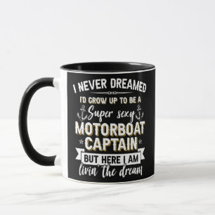Mug Mens Funny Motorboat Capitaine Bateau Lover Bateau