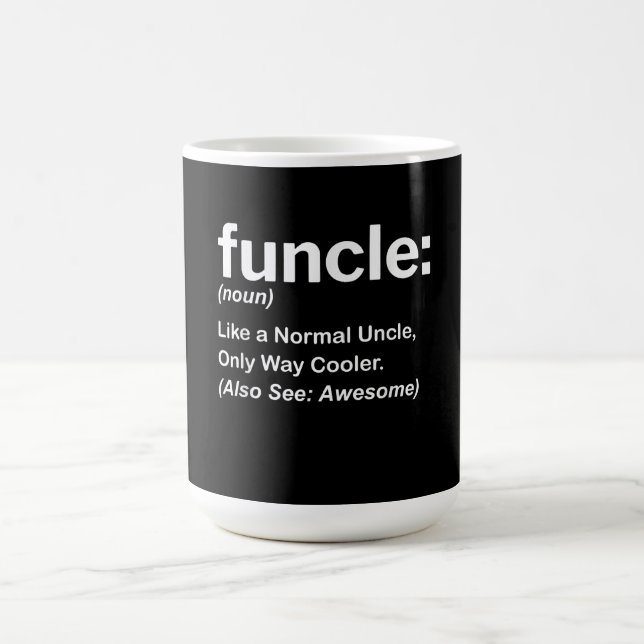 Mug Mens Funny Uncle Shirt Mens Funcle Définition du p (Centre)