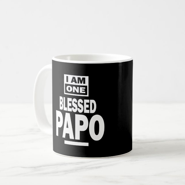 Mug Mens I Am One Blessé Papo Fête des pères Cadeau (Devant gauche)