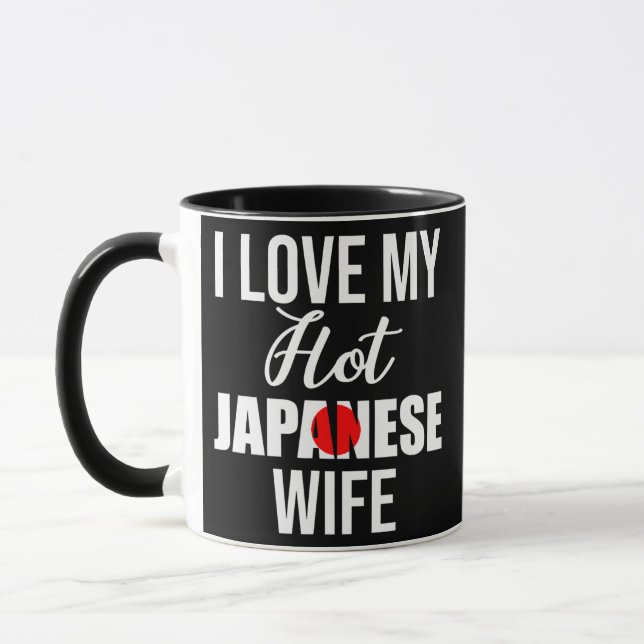 Mug Mens I Love My Hot Japanese Wife Valentines Day  (Gauche)