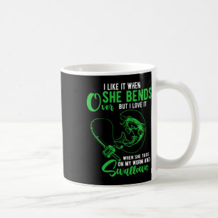 Mug Mens Je L'Aime Quand Elle Se Bend Sur La Pêche Drô