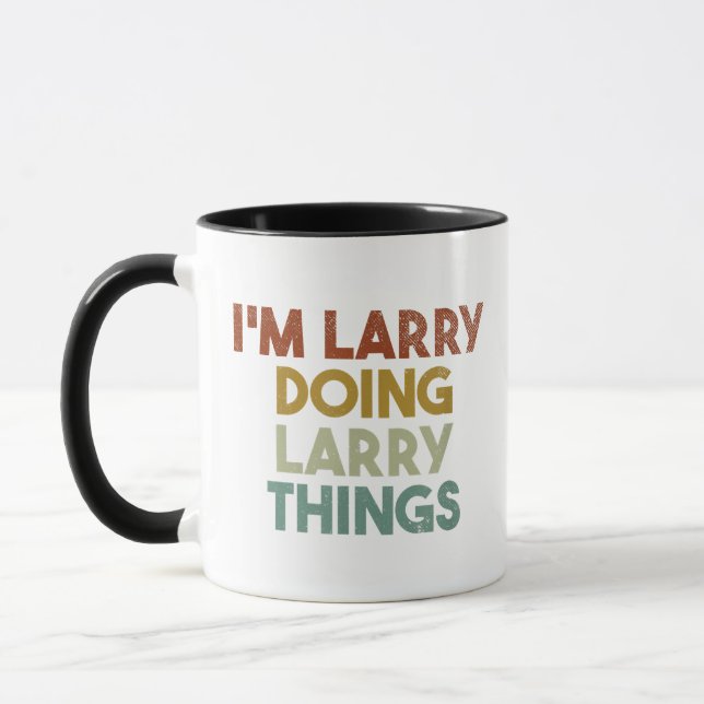 Mug Mens Je suis Larry Je fais Larry Things Drôle Prén (Gauche)