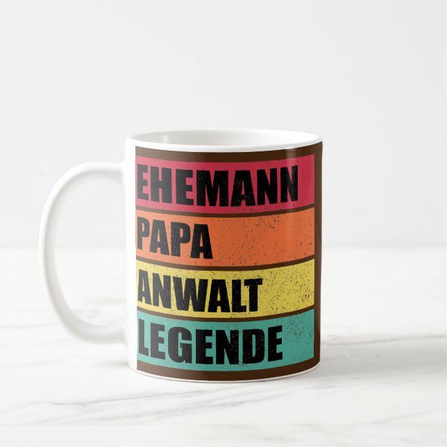Mug Mens Lawyer Dad Legend Husband Wedding Father (Gauche)