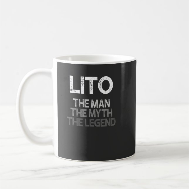 Mug Mens Lito Don : L'Homme Le Mythe La Légende (Gauche)