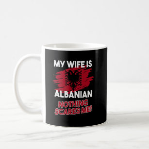 Mug Mens Ma Femme Est Un Drapeau Albanais Eagle Alban