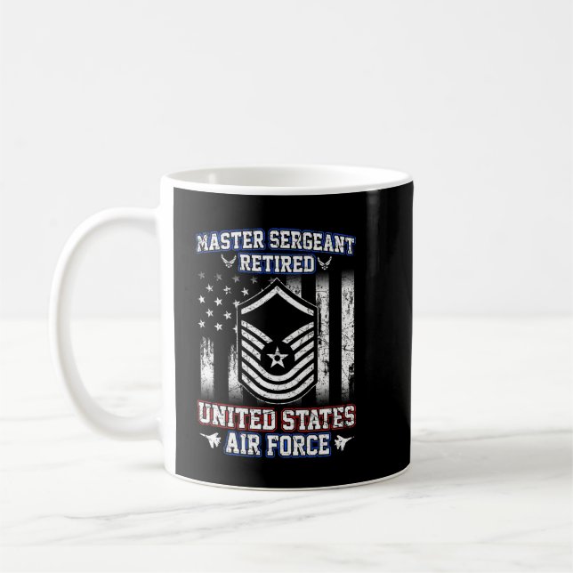 Mug Mens Master Sergeant Retraité United State Air For (Gauche)