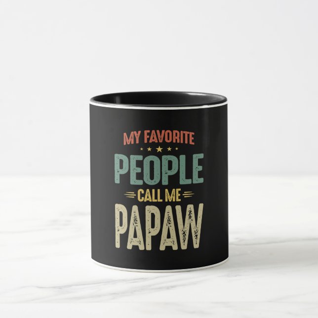 Mug Mens Mes Gens Favoris M'Appelent Papaw Cadeau (Centre)