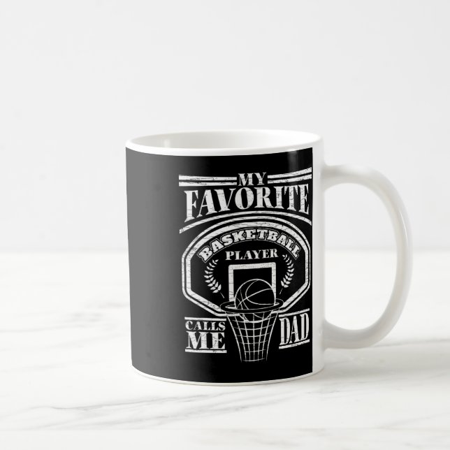 Mug Mens My Favori Bysketbyll Joueur m'appelle Papa (Droite)