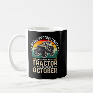 Mug Mens never underestimate old man with tractor born