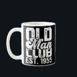 Mug Mens Old Man Club Est 1955 Funny Senior Citizen<br><div class="desc">Mens Old Man Club Est 1955 Funny Senior Citizen Humor Gag Gift. Perfect gift for your dad,  mom,  papa,  men,  women,  friend and family members on Thanksgiving Day,  Christmas Day,  Mothers Day,  Fathers Day,  4th of July,  1776 Independent day,  Veterans Day,  Halloween Day,  Patrick's Day</div>