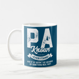 Mug Mens Pa connaît tout 60e cadeau Drôle Père