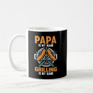 Mug Mens Papa Est Mon Nom Griller Est Mon Jeu Amusant
