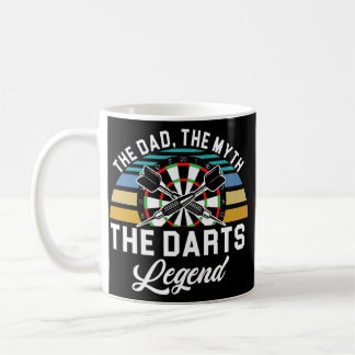 Mug Mens Papa Myth Darts Légende Père Dart Joueur
