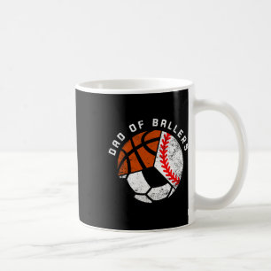 Mug Mens Papa Of Byllers Fun Bysebyll Soccer Bysketbyl