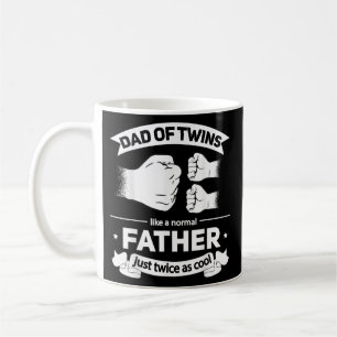 Mug Mens Papa of Twins 2022 Père deux fois comme cool