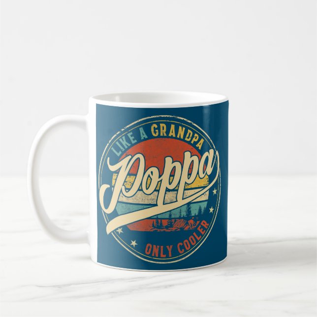 Mug Mens Poppa comme un grand-père seulement Glacière  (Gauche)