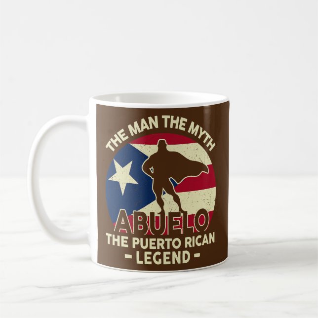 Mug Mens Porto Rico Abuelo L'Homme Mythe Porto-Rico (Gauche)