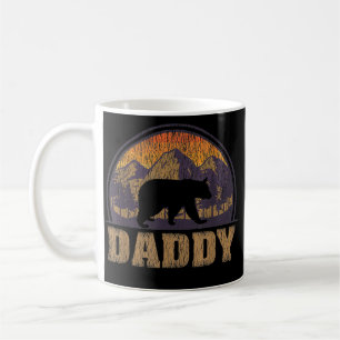 Mug Mens Retro Vintage papa ours Camping Père