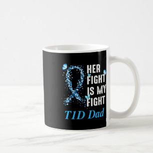 Mug Mens Son combat est mon combat T1d Papa Type 1 Dia