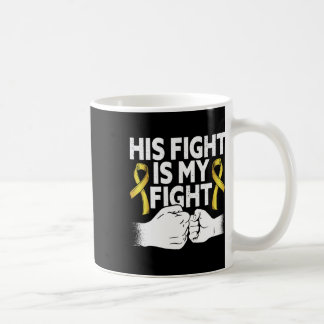 Mug Mens Son Combat Est Mon Soutien De Combat Enfance 