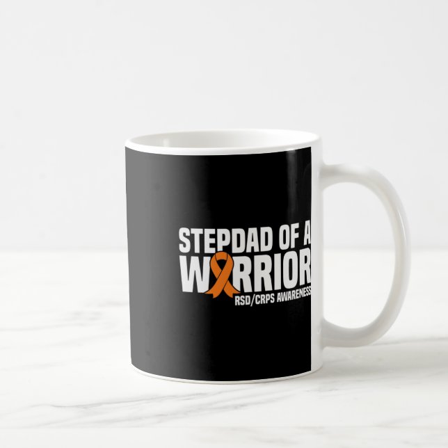Mug Mens Stepdad D'Un Guerrier Orange Ribbon Rsdcrps A (Droite)