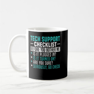 Mug Mens Tech Technical Support Checklist Computer Sys