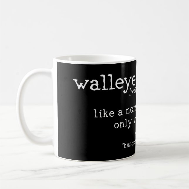 Mug Mens Walleye Fisherman Definition Funny Quote Fish (Gauche)
