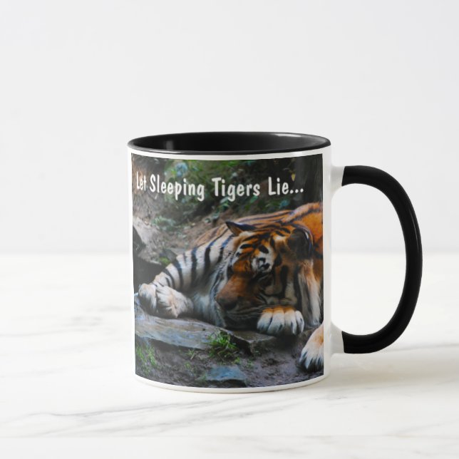 Mug Mensonge laissé de tigres de sommeil (Droite)