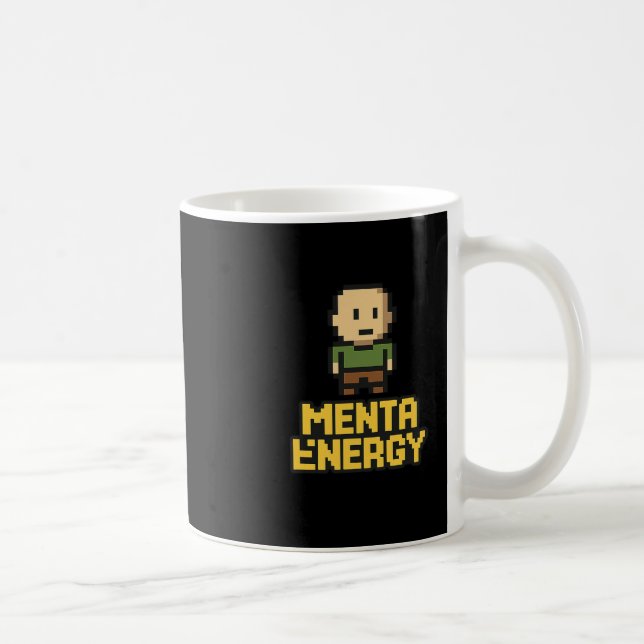 Mug Menta Energy Pixel Gamer drôle Graphic Tee  (Droite)