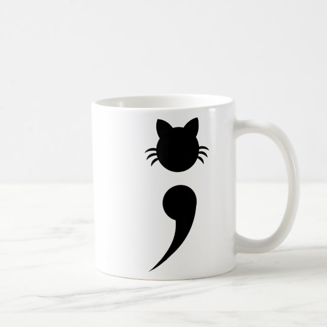 Mug Mental Health Awareness Cat Semicolon Shirt_ Cat L (Droite)