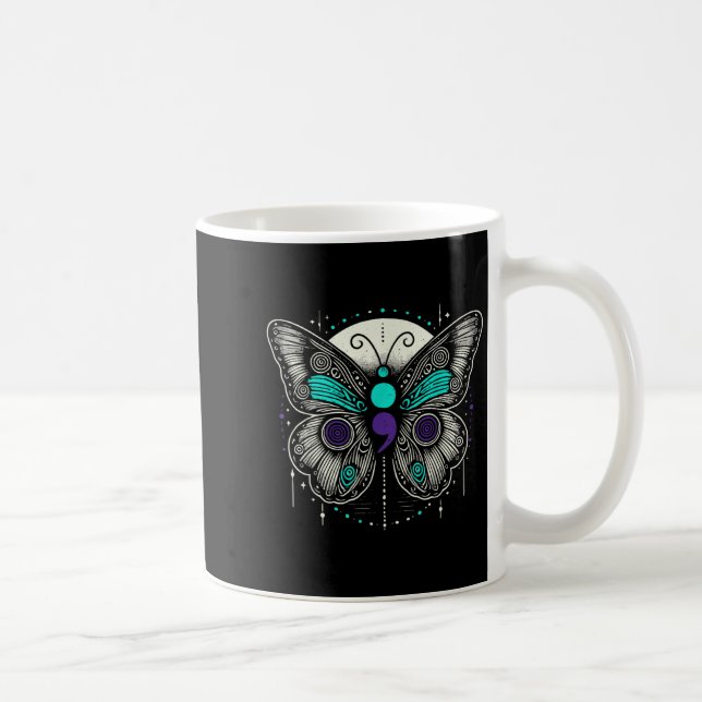 Mug Mental Health Suicide Awareness Semicolon Butterfl (Droite)