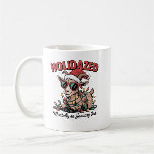 Mug Mentalement le 3 janvier Chèvre de Noël drôle Anim