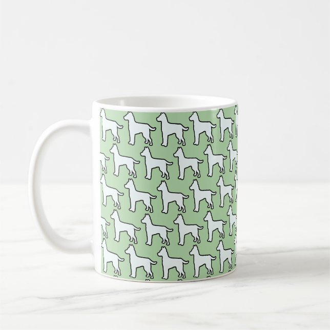 Mug Menthe Chien Blanc Vert (Gauche)