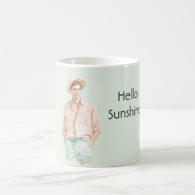Mug Menthe Pêche Hello Sunshine Homme  (Centre)