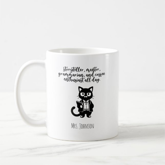 Mug Mentor conteuse grammairienne passionnée de café (Gauche)
