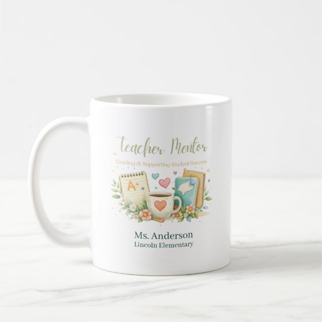 Mug Mentor d'enseignant personnalisé inspirant le futu (Gauche)