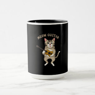 Mug Meow guitar cute Cat playing Guitar Funny Kitties