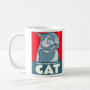 Mug Meow veut dire wowen en chat une citation drôle