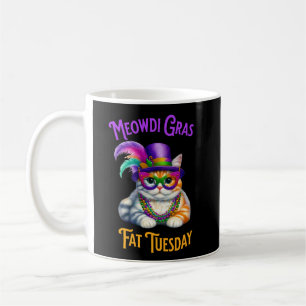 Mug Meowdi Gras Mardi Gras avec Kitten Gras Mardi