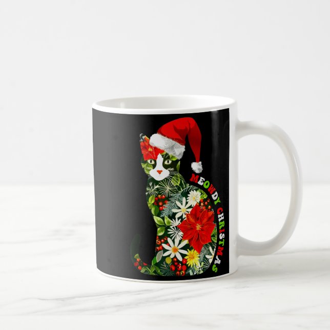 Mug Meowdy Christmas Floral Cat For Cat Lover Holiday  (Droite)