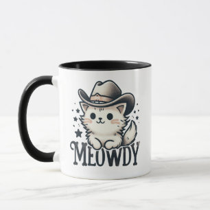Mug Meowdy Cowboy Casquette Cactus chat