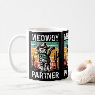 Mug Meowdy Partenaire Cowboy Chat Propriétaires Cat Mo