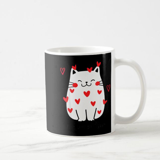Mug Meowentine Cute Cat Valentines Day Men Women Cat D (Droite)